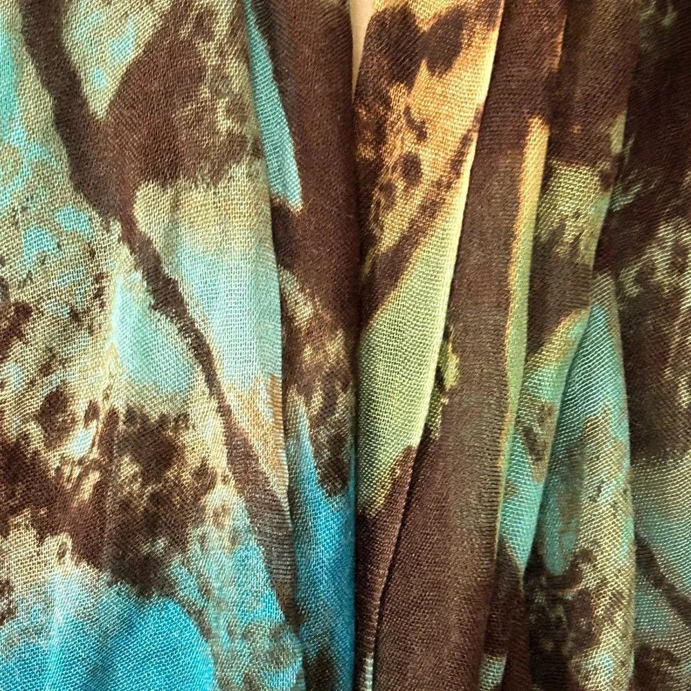 Ombre Tie Dye Long Versatile Scarf - abstract wearable art - Whimsigoth